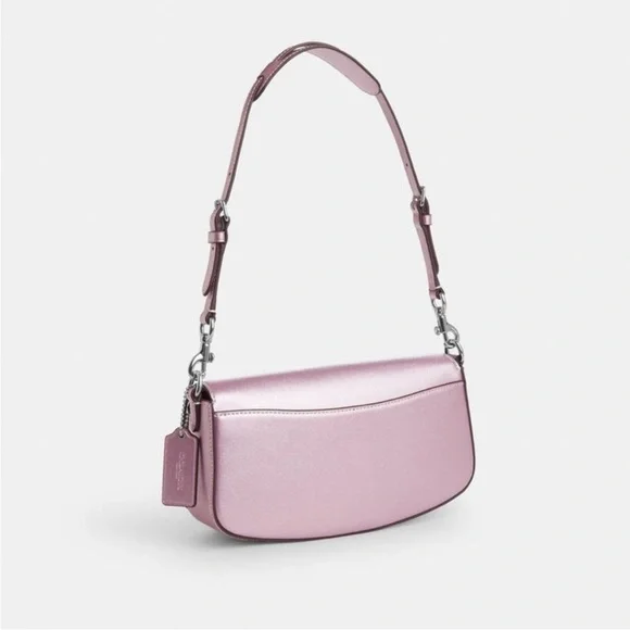 NWT！COACH Andrea Shoulder Bag（COACH CW023）Silver/Metallic-Pink